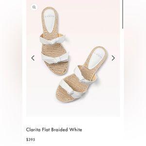 Alexandre Birman Clarita Flat Braided White